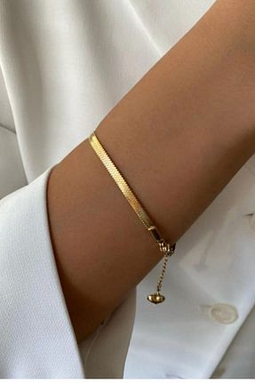 دستبند استیل (فولاد) طلائی زنانه استیل ضد زنگ Tupek Store - کد 641483992