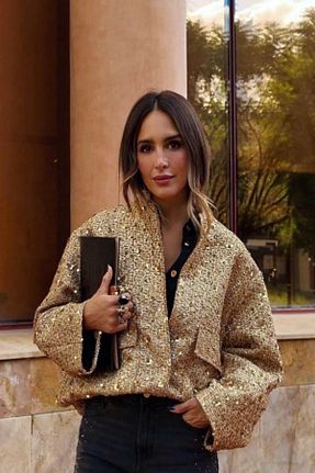 کت طلائی زنانه Bomber ARONA - کد 869363859