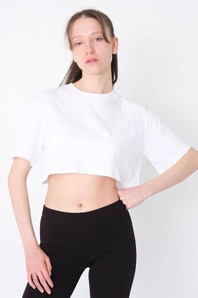 تیشرت سفید زنانه رگولار Addax - کد 676784180