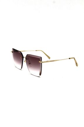 عینک آفتابی طلائی زنانه UV400 Longchamp - کد 453779442