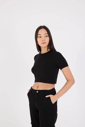 تیشرت مشکی زنانه رگولار Addax - کد 792702926