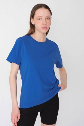 تیشرت آبی زنانه رگولار Addax - کد 674122313