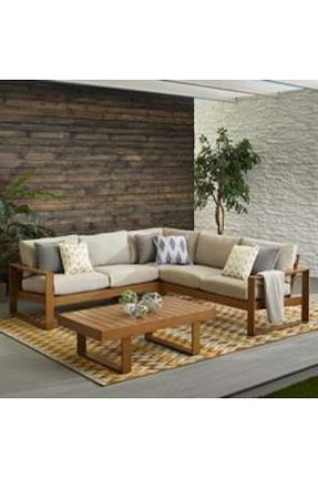 ست باغچه قهوه ای چوب ömür konsept ahşap - کد 215976495