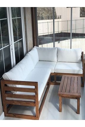 ست باغچه قهوه ای چوب ömür konsept ahşap - کد 374163369
