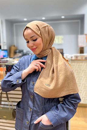 شال بژ زنانه پنبه ای Armine - کد 818693948