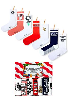 جوراب سفید زنانه پنبه ای CARNAVAL SOCKS - کد 41305199