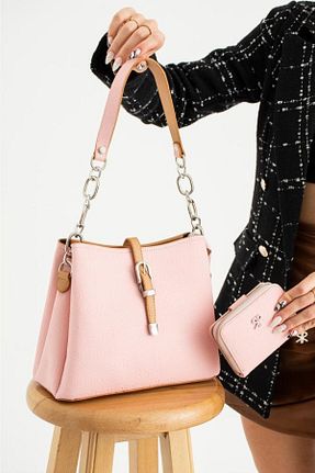 کیف دوشی صورتی زنانه چرم مصنوعی Polo Of Colors - کد 891437468