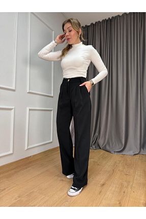 شلوار مشکی زنانه پنبه ای Size Özgü - کد 891492146