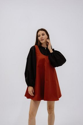 لباس نارنجی بافتنی Mama in Love - کد 891492832