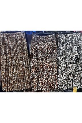دامن حجاب قهوه ای زنانه رگولار nimet tekstil - کد 891514291