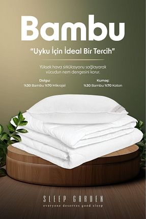 لحاف تکنفره سفید Bambu Sleep Garden - کد 837275580