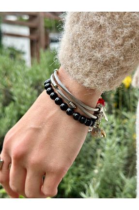 دستبند جواهر رنگی زنانه سنگ طبیعی Zodyak Doğal Taş - کد 891483383