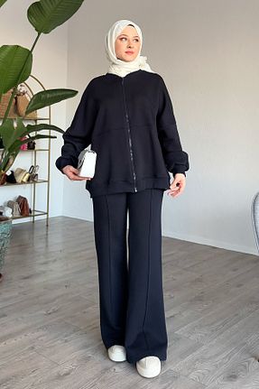 ست گرمکن حجاب سرمه ای زنانه رگولار InStyle - کد 891510566