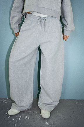شلوار طوسی زنانه پنبه ای Bershka - کد 891539954