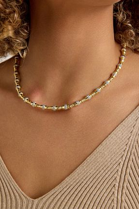 گردنبند استیل ( فولاد ) طلائی زنانه استیل ضد زنگ Trinidad - کد 891548436
