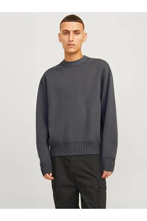 پلیور طوسی مردانه Saç Örgü Jack & Jones - کد 870029256
