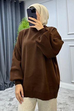 پلیور حجاب قهوه ای زنانه اکریلیک Get Crazy - کد 892547674