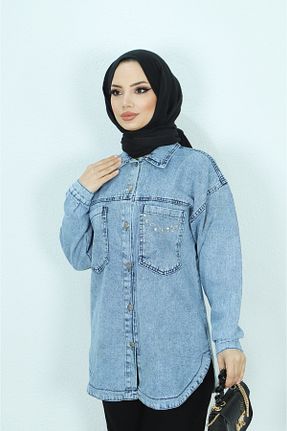 کت حجاب آبی زنانه رگولار Genel Markalar - کد 892553519