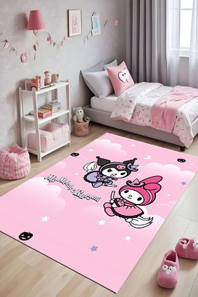 فرش بچه گانه صورتی پلی استر G&C HOME - کد 891651034