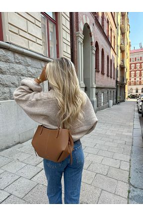 کیف دوشی قهوه ای زنانه چرم مصنوعی staybeautiful - کد 865551317