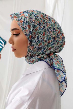 روسری آبی پنبه ای Silk Home - کد 859035236