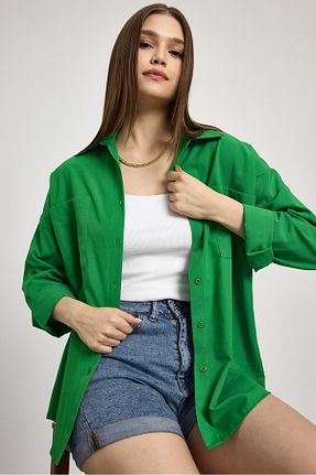 پیراهن سبز زنانه رگولار Rays - کد 759466639