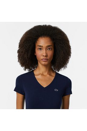 تیشرت سرمه ای زنانه رگولار Lacoste - کد 4932255