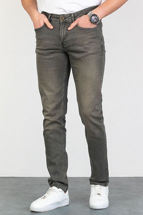شلوار جین متالیک مردانه پاچه تنگ HLT JEANS - کد 815425774