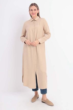 تونیک حجاب بژ زنانه ویسکون ALLDAY - کد 891743775