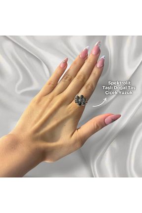 انگشتر جواهر آبی زنانه سنگ طبیعی Elifsu Jewelry - کد 891734181