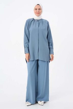 تونیک حجاب آبی زنانه مخلوط ویسکون ALLDAY - کد 891744923