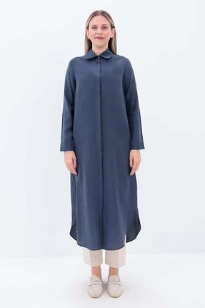 تونیک حجاب سرمه ای زنانه پنبه ای ALLDAY - کد 891742761