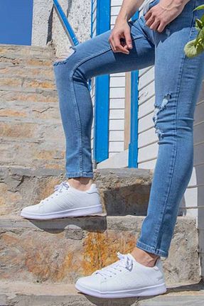کفش پیاده روی سفید مردانه چرم مصنوعی Jump - کد 306512345
