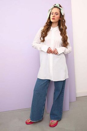 تونیک حجاب سفید زنانه %100 پنبه ALLDAY - کد 891743029