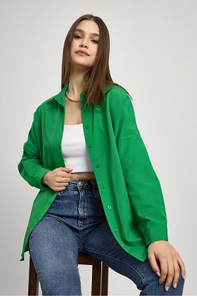 پیراهن سبز زنانه رگولار Rays - کد 822945299