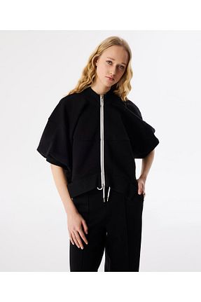 سوئیشرت مشکی زنانه ساده Twist - کد 891760880