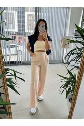شلوار بژ زنانه پنبه ای caddstore - کد 891752941