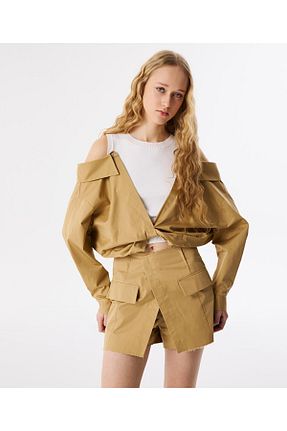 دامن صورتی زنانه ساده Twist - کد 891761156