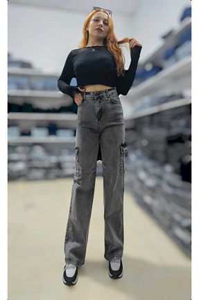 شلوار جین طوسی بچه گانه رگولار LAMİRA - کد 736144894