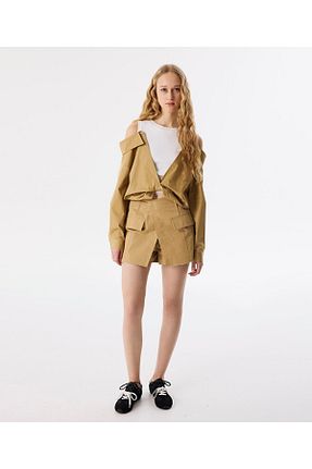 دامن صورتی زنانه ساده Twist - کد 891761156