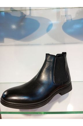 بوت / نیم بوت مشکی مردانه چرم خالص LUCIANO BELLINI - کد 891759401