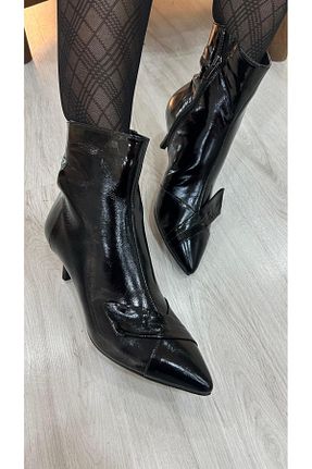 چکمه مشکی زنانه چرم لاکی by emine eren emotion shoes - کد 891771364