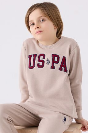 ست لباس راحتی بژ بچه گانه ساده U.S. Polo Assn. - کد 892859525