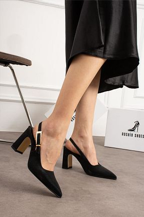 کفش استایلیتو مشکی پاشنه ضخیم myshoes - کد 892858696