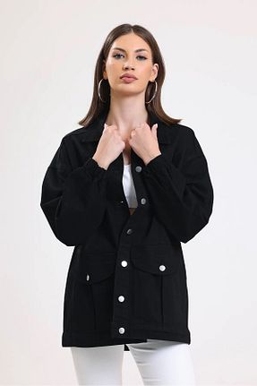 کت مشکی زنانه اورسایز MİNORE - کد 891776682