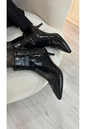 چکمه مشکی زنانه چرم لاکی by emine eren emotion shoes - کد 891771364