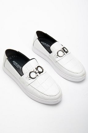 کفش آکسفورد سفید مردانه چرم خالص Zegeshoes - کد 892850912