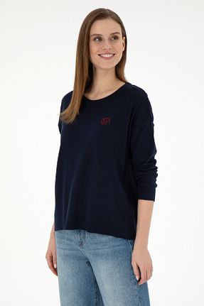 پلیور سرمه ای زنانه ساده U.S. Polo Assn. - کد 891797769