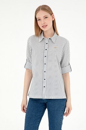 پیراهن سرمه ای زنانه یقه پیراهنی U.S. Polo Assn. - کد 891797265