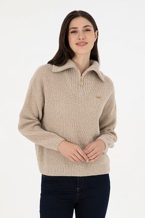 پلیور بژ زنانه ساده U.S. Polo Assn. - کد 891801608